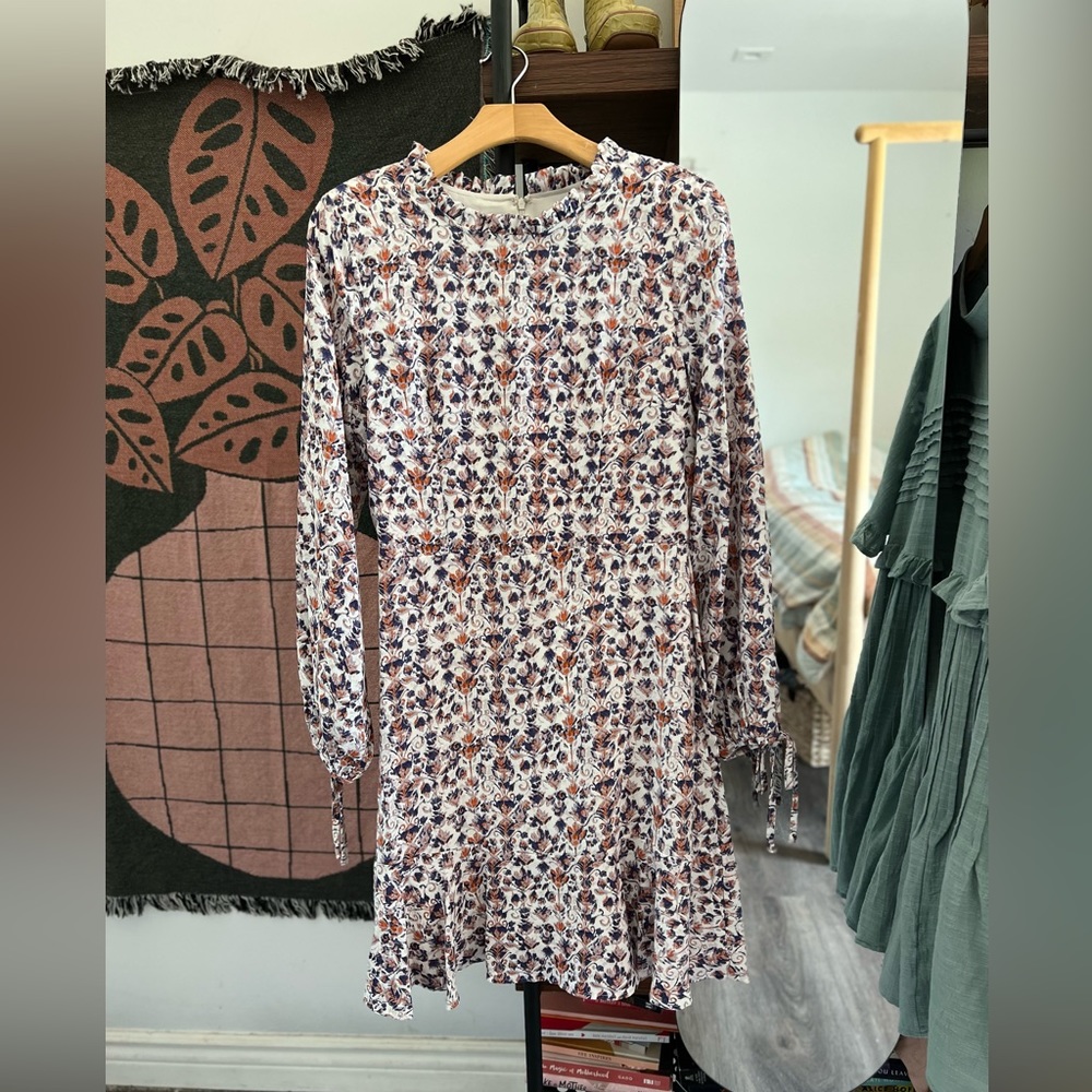 Brand new BCBG floral long sleeve dress